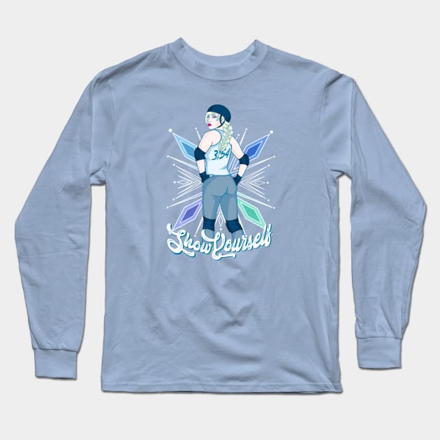 Roller Derby Princess 02 Long Sleeve T-Shirt by IronRandi